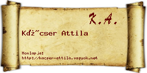 Kácser Attila névjegykártya